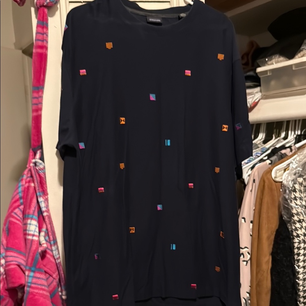 Scotch & Soda Navy Short Sleeve Tee with Multicolor Accents